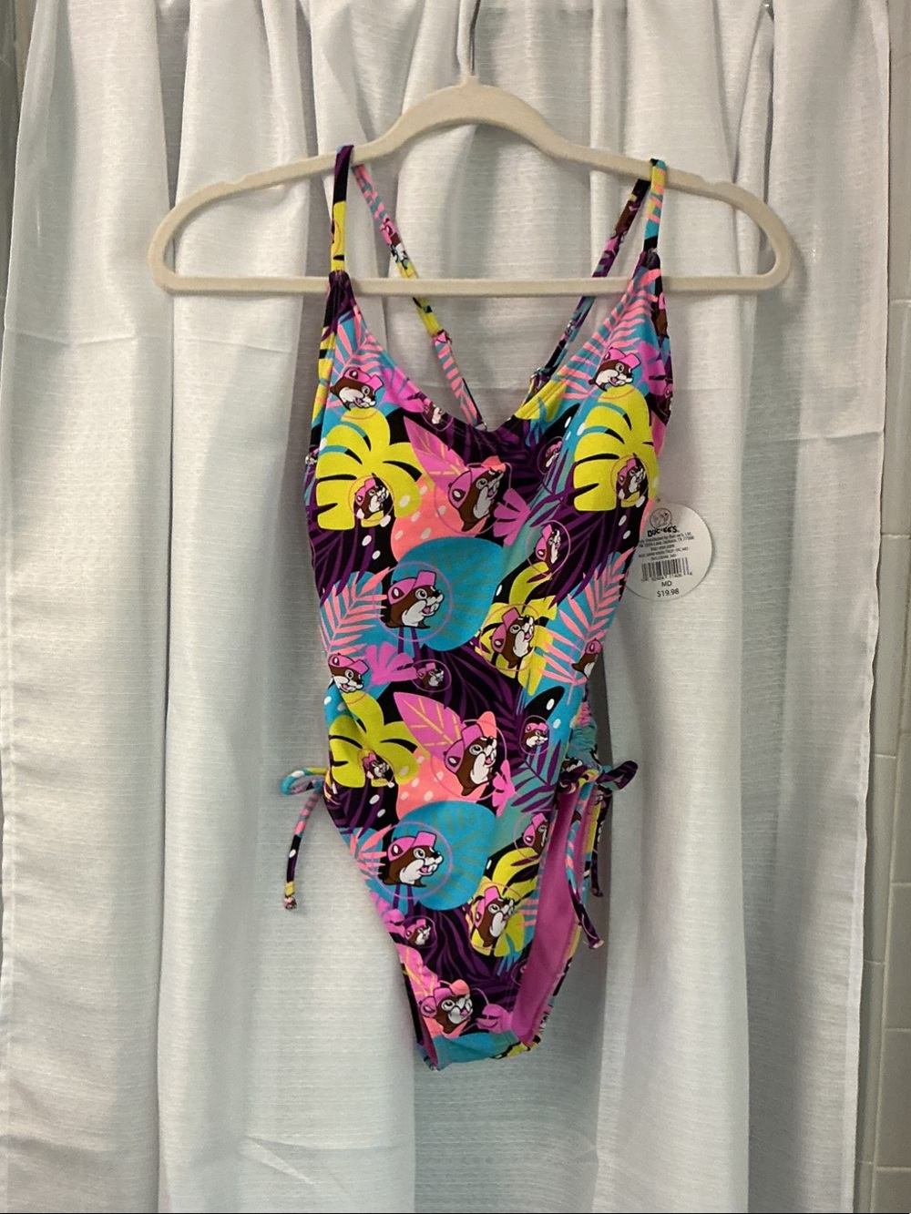 Girls' Tropical Purple Multi-Color One-Piece Swimsuit